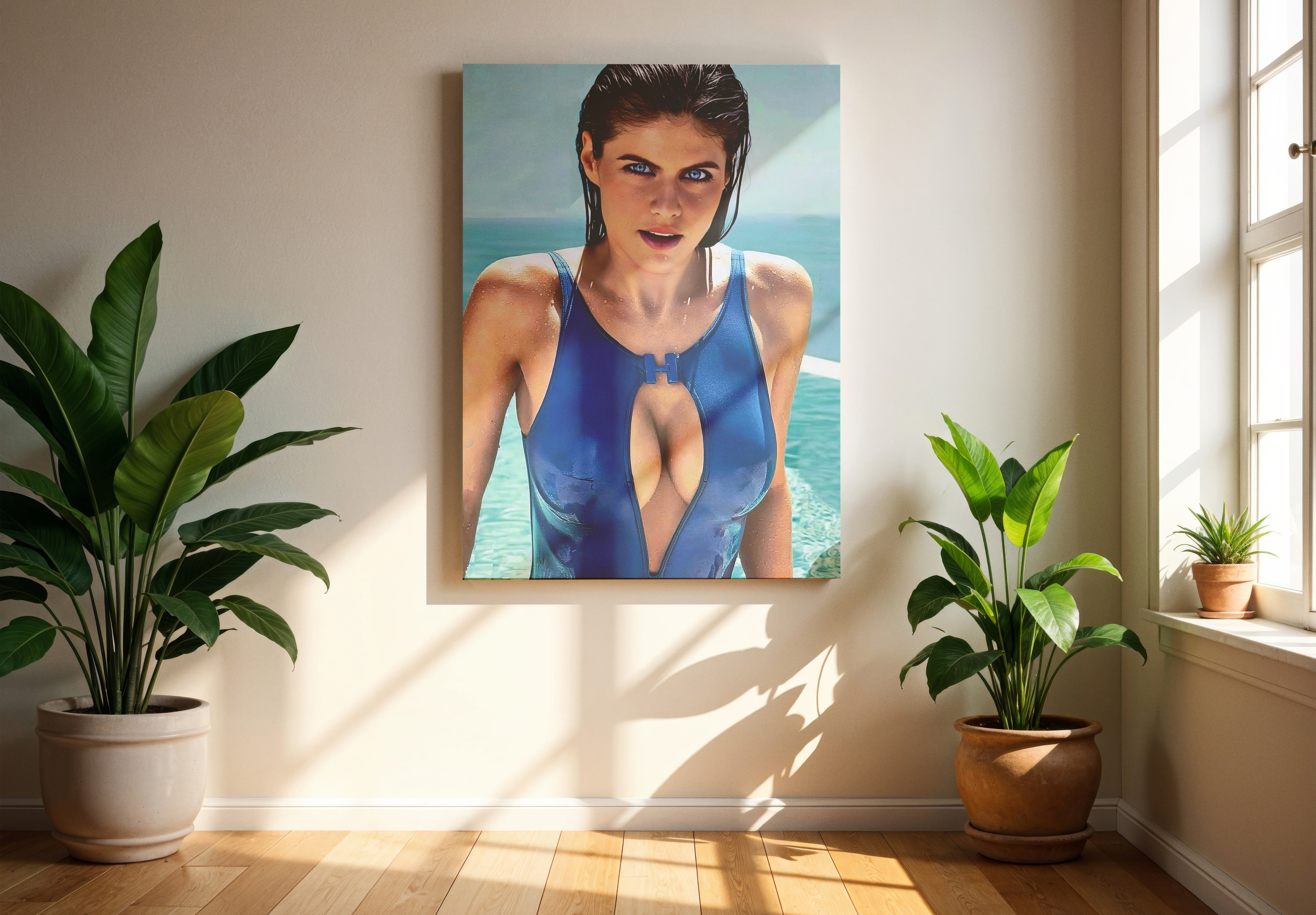 Alexandra Daddario Bikini Poster or Canvas Wall Art print decor